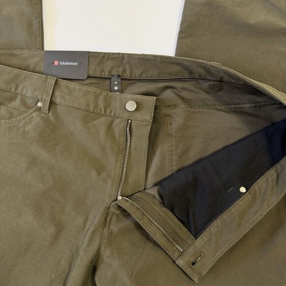 NWT Lululemon ABC 5-Pocket Pant Utilitech Green Slim-Fit Mens Size 46x34 - Picture 3 of 6